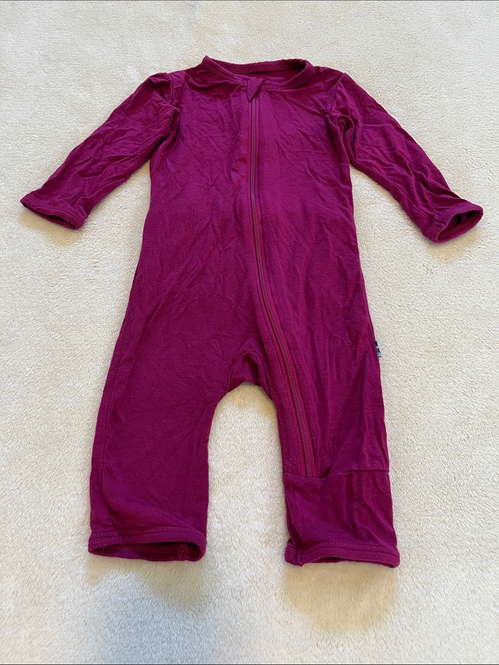 KicKee Pants | Bamboo Magenta Romper NB
